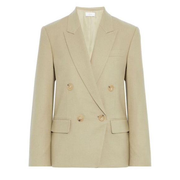 NWT VINCE Women's Double-breasted Twill Blazer - Picture 2 of 7